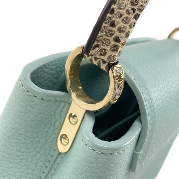 Louis Vuitton Capucines Mini Leather Handbag Vert d'Eau - Picture 16 of 16